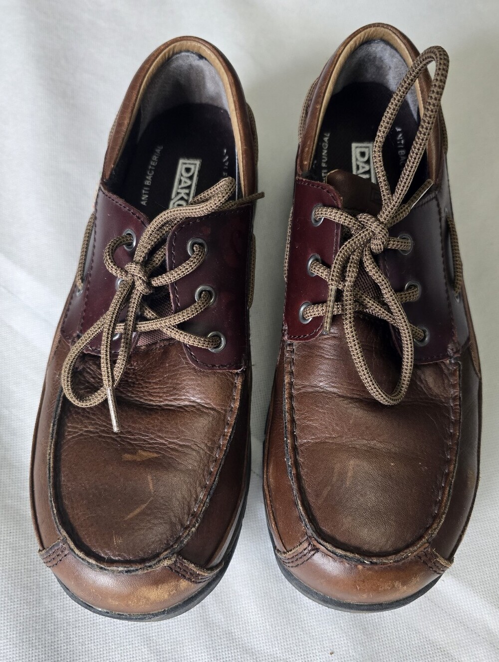Dakota Safety SA Ptotective Work Men's Brown Leather Boat Shoes Size 11